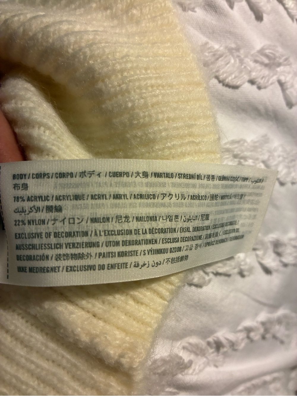 Abercrombie & Fitch Ivory Ribbed Pearl-Button Cardigan - Picture 4 of 4